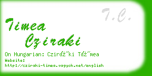 timea cziraki business card